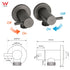 Gun Metal Grey Washing Machine 1/4 Turn Hot Cold Water Mixer Tap Set Watermark