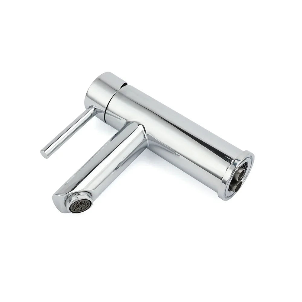 WELS Chrome Short Kitchen Laundry Round Basin Mixer Vanity Sink Faucet Tap Set