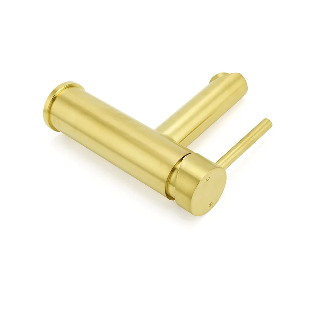 Brushed Gold 7.5L/min Kitchen Laundry Round Basin Mixer Vanity Sink Faucet Tap