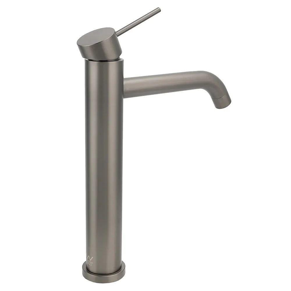 WELS Gunmtal Grey Tall Kitchen Laundry Basin Mixer Vanity Sink Faucet Tap Valve