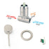 Brushed Nickel Bath Shower Mixer Hot Cold Water Tap Ceramic Cartridge Small Face