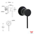Watermark Matt Black Round Bath Shower Mixer Valve Hot Cold Water Tap Small Face