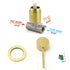 Brushed Gold Round Wall Mounted Shower Mixer Hot Cold Bath Tap Valve Cartridge