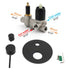 Stainless Steel Black Round Shower Mixer Diverter Lead Free Healthy For Bath Set