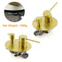 Brushed Gold Round Shower Mixer 2 Way Diverter For Bath Twin Shower Watermark