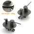 Gun Metal Gray Round Shower Mixer 2 Way Diverter For Bath Twin Shower Watermark