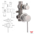 Brushed Nickel Round Bathroom Small Face Shower Mixer 2 Way Diverter Switch Set
