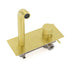 Brushed Gold Round Wall Mounted Basin Mixer Vanity Sink Tap Faucet Curve Spout