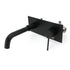 Matt Black Round Basin Mixer Bathtub Wall Mounted Faucet Tap Laundry Spout Set