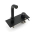Matt Black Round Basin Mixer Bathtub Wall Mounted Faucet Tap Laundry Spout Set