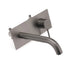 WELS Gun Metal Round Wall Basin Mixer Vanity Sink Tap Hot Cold Faucet Spout