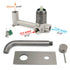 WELS Gun Metal Round Wall Basin Mixer Vanity Sink Tap Hot Cold Faucet Spout