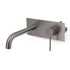 WELS Gun Metal Round Wall Basin Mixer Vanity Sink Tap Hot Cold Faucet Spout
