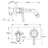 WELS Round Wall Mounted Basin Vanity Mixer Bath Tub Faucet Spout Brushed Nickel