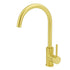 Brushed Gold Stainless Steel Kitchen Mixer Tap with 360° Swivel Spout
