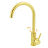 Brushed Gold Stainless Steel Kitchen Mixer Tap with 360° Swivel Spout