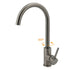 Gun Metal Round Kitchen Mixer Sink Tap 360° Swivel Laundry Basin Faucet Spout Set