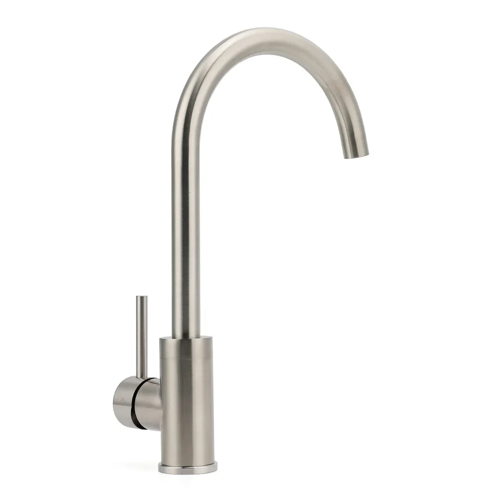 WELS Kitchen Laundry Swivel Sink Mixer Faucet Tap Spout Stainless Steel Brushed