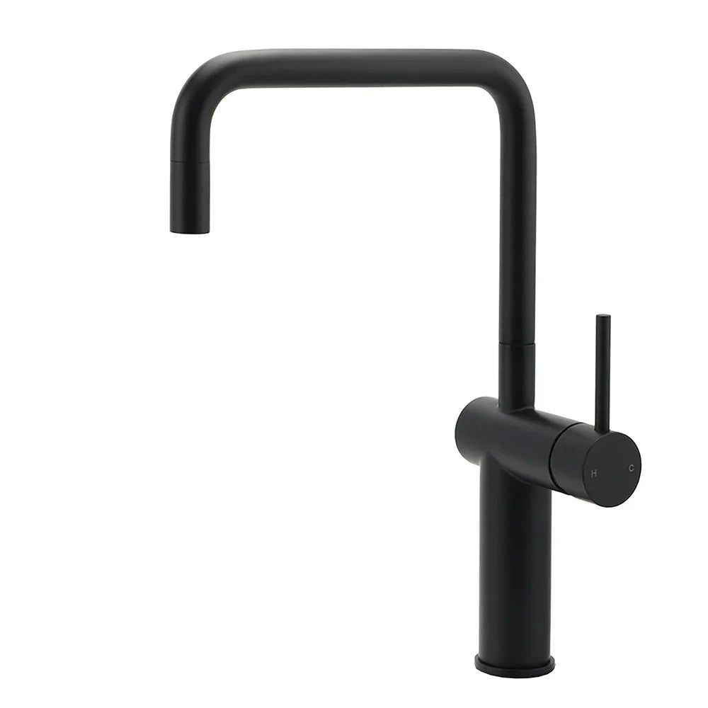 WELS Matt Black SUS Tall Kitchen Laundry 360º Swivel Sink Mixer Faucet Tap Spout