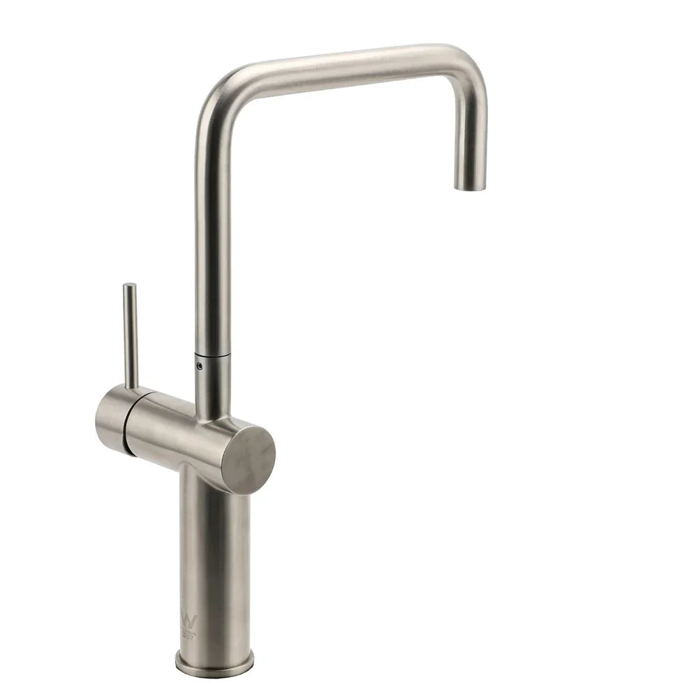 WELS 6L/m Kitchen Laundry 360º Swivel Sink Mixer Faucet Tap Spout Brushed Silver