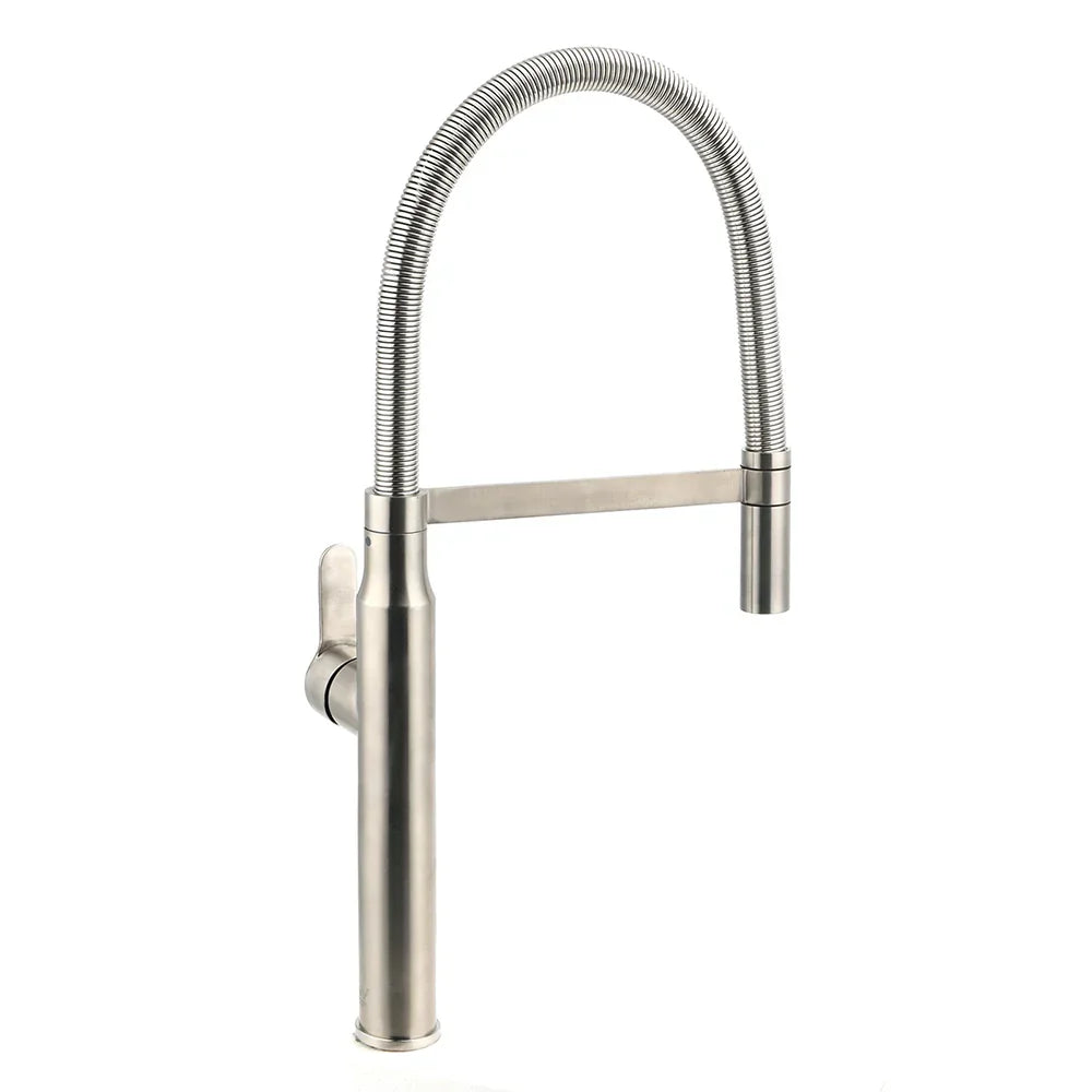 Brushed Nickel Kitchen Sink Basin Mixer 360 Swivel Faucet Tap Pull Out Spout SUS