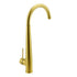 Brushed Gold Round Kitchen Mixer Sink Tap 360 Swivel Basin Laundry Faucet Spout