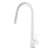Matte White 2 Modes Spray Kitchen Mixer Pull Out Sink Tap Laundry Swivel Faucet