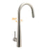 Brushed Nickel Silver Round Pull Out Kitchen Sink Tap Mixer Faucet Spout Outlet
