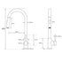 WELS Brushed Gold Pull Out Kitchen Sink Tap Basin Mixer Faucet 2 Modes Spout Set