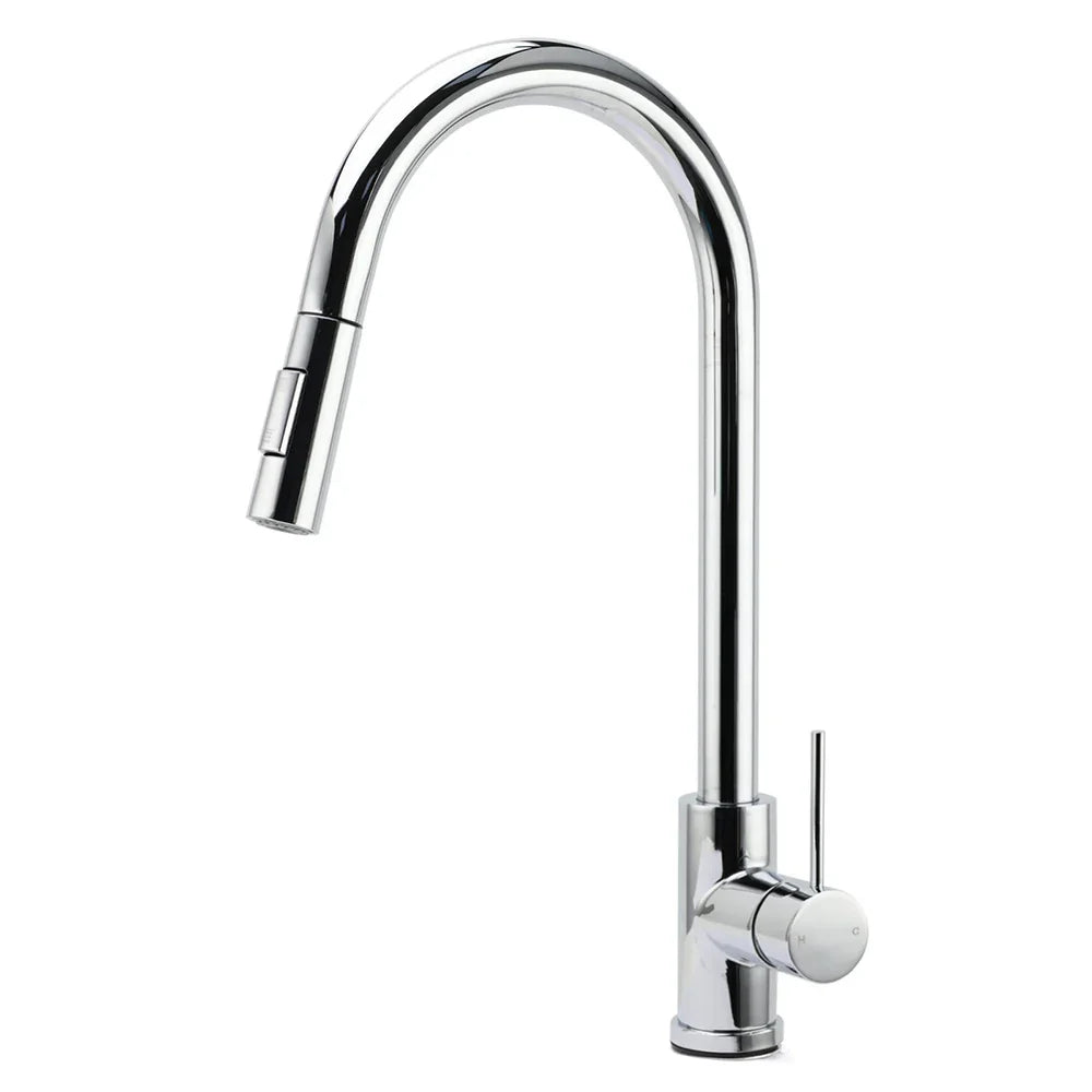 WELS Chrome 2 Modes Spray Pull Out Kitchen Swivel Faucet Sink Tap Laundry Mixer