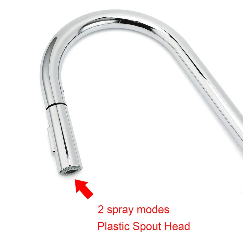 WELS Chrome 2 Modes Spray Pull Out Kitchen Swivel Faucet Sink Tap Laundry Mixer