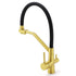 WELS Brushed Gold 3-Way Pure Drink Water Kitchen Mixer Sink Tap Pull Out Spout