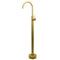 Brushed Gold Bath Tub Mixer Tap Free Standing Faucet Filler Spout Hot Cold Water