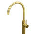Brushed Gold Bath Tub Mixer Tap Free Standing Faucet Filler Spout Hot Cold Water