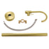 Brushed Gold Bath Tub Mixer Tap Free Standing Faucet Filler Spout Hot Cold Water