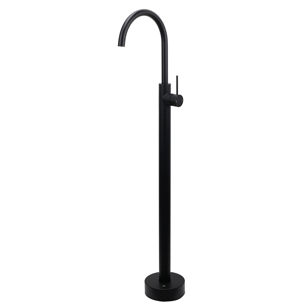 Matt Black Indoor Bathtub Filler Free Standing Mixer Faucet Tap Spout Watermark