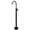 Matt Black Indoor Bathtub Filler Free Standing Mixer Faucet Tap Spout Watermark