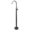 Gun Metal Bathroom Free Standing Hot Cold Water Mixer Tap Bath Tub Filler Spout