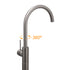 Gun Metal Bathroom Free Standing Hot Cold Water Mixer Tap Bath Tub Filler Spout