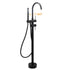WELS Matt Black Bathtub Filler Free Standing Mixer Faucet Tap Spout HandHeld Set