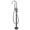 Gun Metal Bathtub Mixer Tap Free Standing Faucet Spout With Handheld Shower Set
