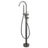 Gun Metal Bathtub Mixer Tap Free Standing Faucet Spout With Handheld Shower Set