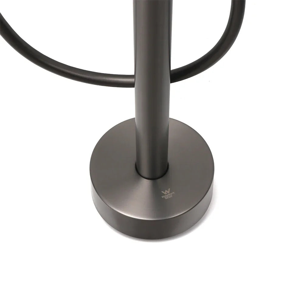 Gun Metal Bathtub Mixer Tap Free Standing Faucet Spout With Handheld Shower Set