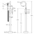 Polished Chrome Bathtub Filler Free Standing Mixer Faucet Tap Spout Handset WELS