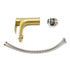 Brushed Gold Round Short Bathroom Vanity Laundry Chrome Basin Mixer Faucet Tap