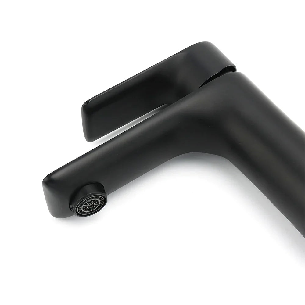 WELS Matt Black Basin Mixer Bathroom Vanity Laundry Sink Flick Faucet Tap Valve