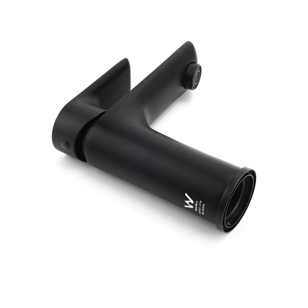 WELS Matt Black Basin Mixer Bathroom Vanity Laundry Sink Flick Faucet Tap Valve