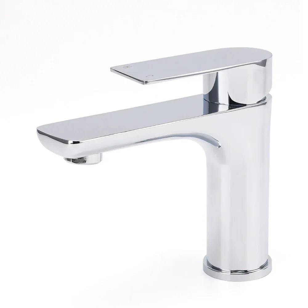 WELS Bathroom Vanity Kitchen Laundry Round Chrome Basin Mixer Sink Faucet Tap