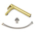 WELS Brushed Gold Round Tall Basin Mixer Bathroom Vanity Faucet Tap Lever Handle