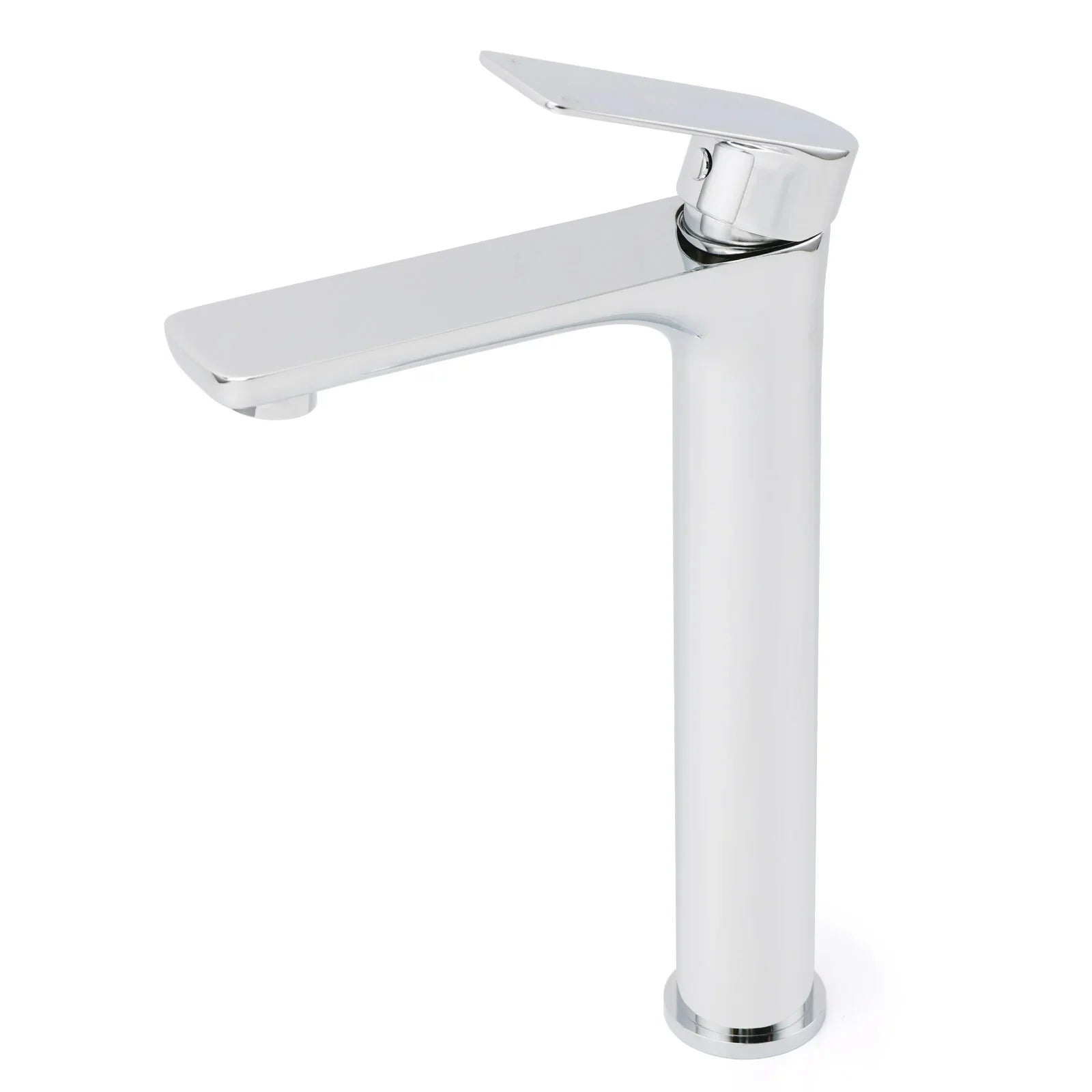 WELS Bathroom Chrome Round Tall Basin Mixer Vanity Faucet Laundry Counter Tap